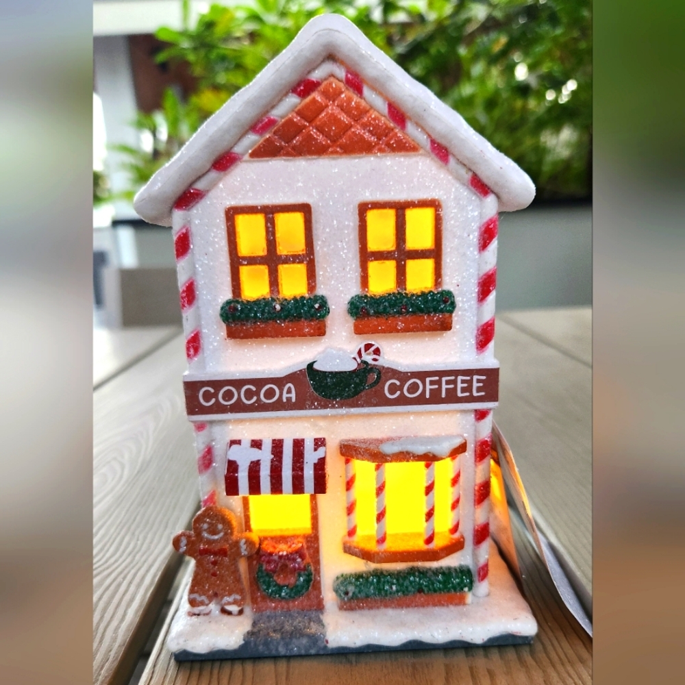 Target Bullseye Playground Light Up Christmas Holiday  Mini Village Cocoa Coffee